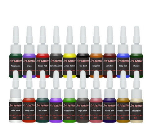 20 Color Tattoo Ink Complete Set